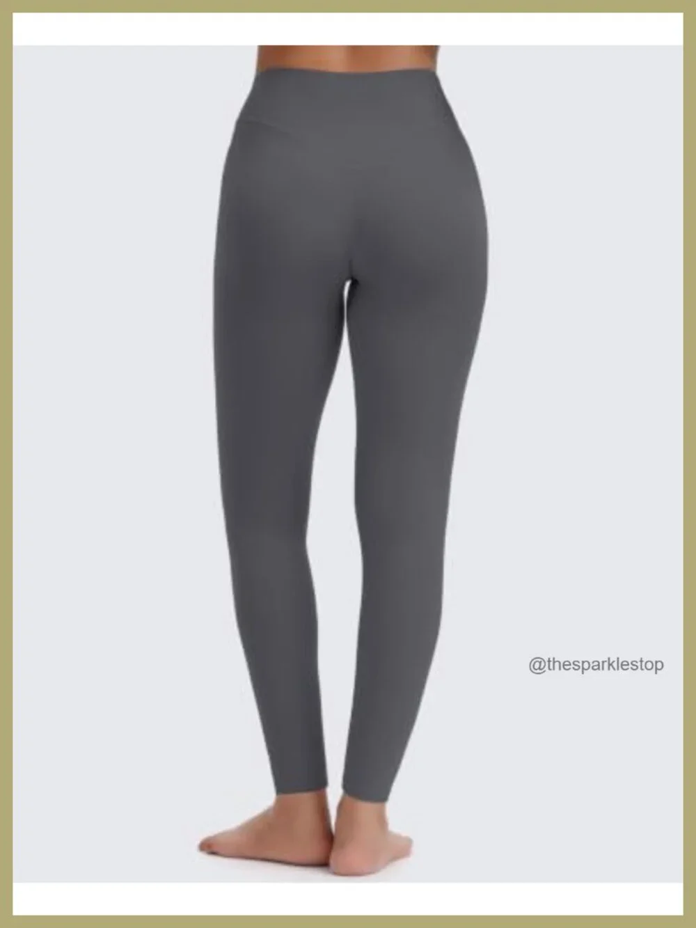 Lumastretch Luxe Fabric High-Waisted Yoga Leggings with V-Back Seam Squat-Proof